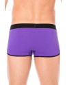  mini pants violet avec ceinture élastique et fermeture éclair pour homme