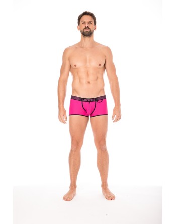  mini pants magenta avec ceinture élastique et fermeture éclair pour homme