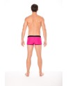  mini pants magenta avec ceinture élastique et fermeture éclair pour homme