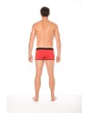  mini pants rouge avec ceinture élastique et fermeture éclair pour homme