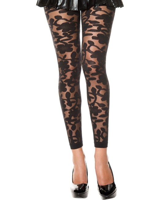  mode : legging noir fleuri