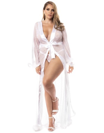  en robe blanche sexy, grande taille, en 