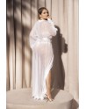  en robe blanche sexy, grande taille, en 