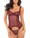  lingerie : body bordeaux ouvert