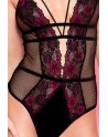  lingerie sexy : bodys résille et dentelle fleurie