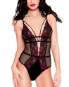  lingerie sexy : bodys résille et dentelle fleurie