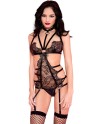  lingerie sexy : bodys fétichiste noir