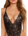  lingerie dreamgirl : body string noir échancré et jupe transparente