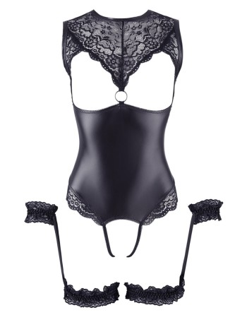 body ouvert noir aux seins nus de la marque cottelli, proposé en par votre cl.diffusion