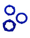  sextoys : 3 cockrings extensibles bleus