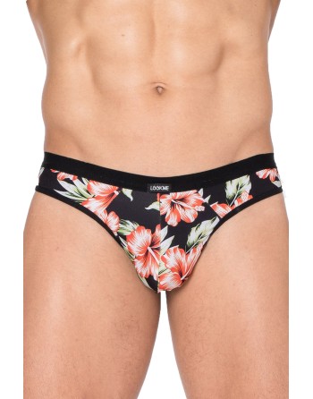 lookme, lingerie pour homme du basic ou très sexy, string noir floral