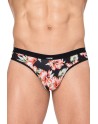 lookme, lingerie pour homme du basic ou très sexy, string noir floral